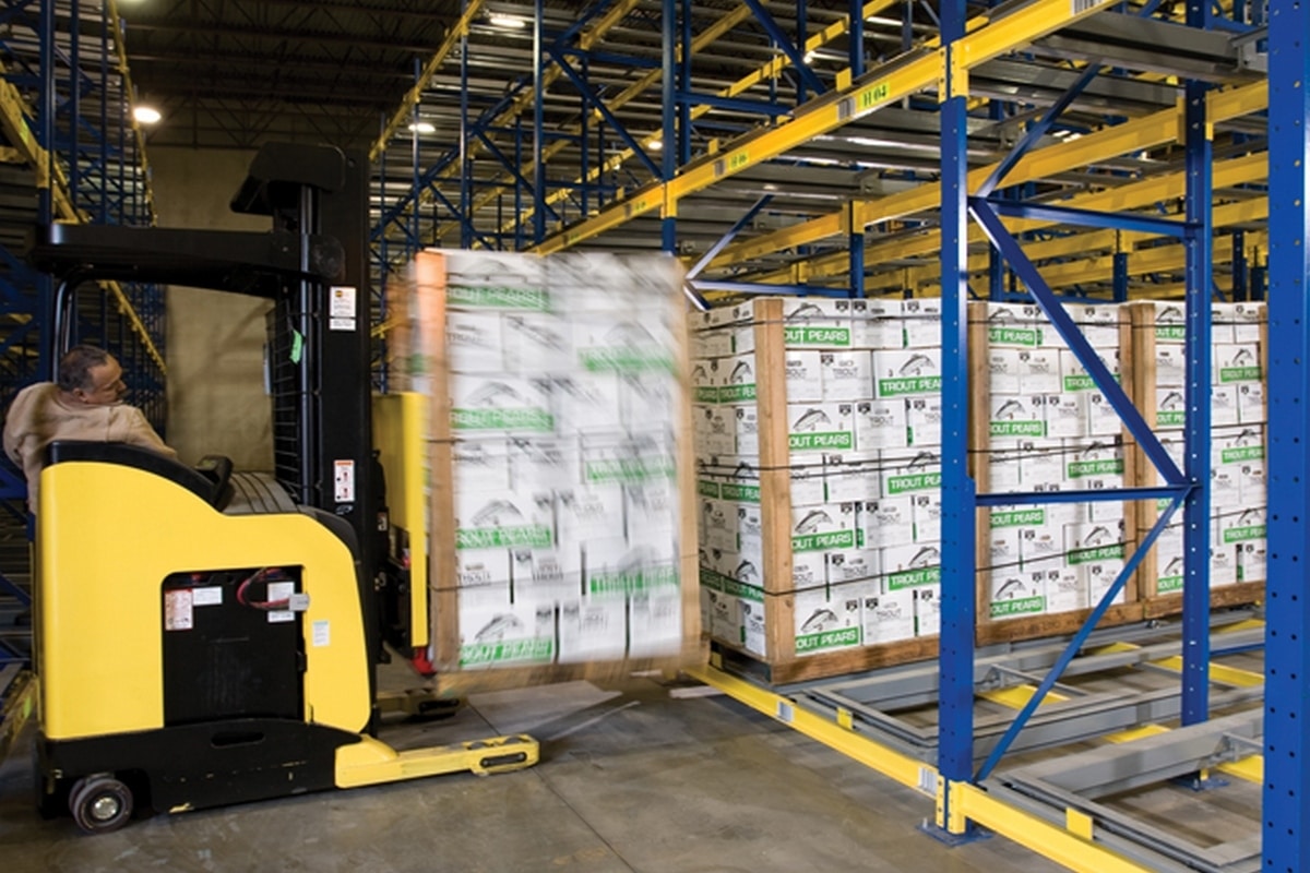 push-back pallet racking for cold storage